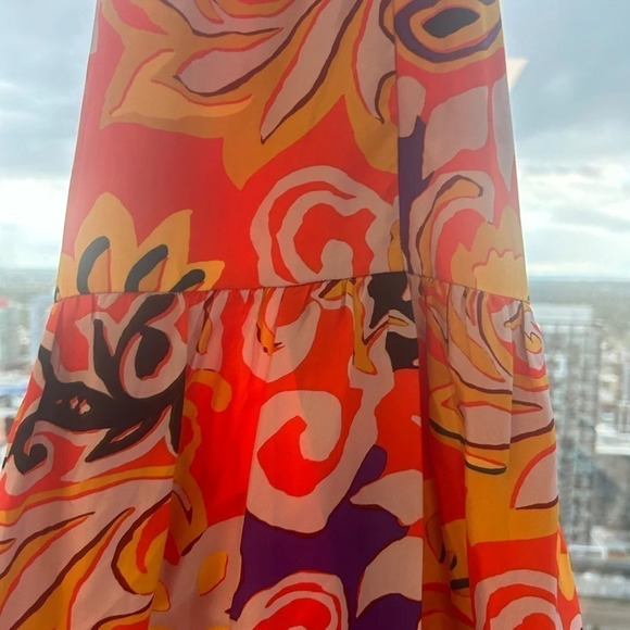 Beautiful J.Crew 100 % silk maxi sarong dress in bold floral  size 12 - Picture 11 of 12